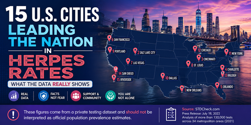 15 U.S. Cities With High Herpes Rates: What the Data Shows