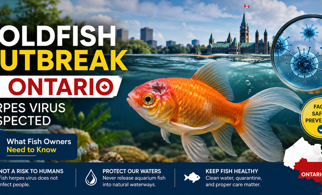 Feral Goldfish Outbreak in Ontario: Herpes Virus Suspected