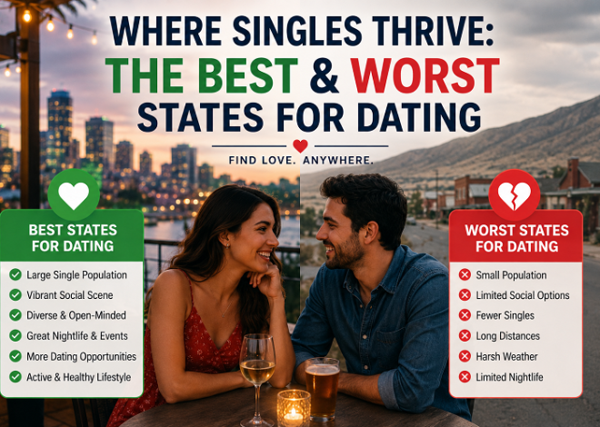 Where Singles Thrive: The Best and Worst States for Dating in the U.S.